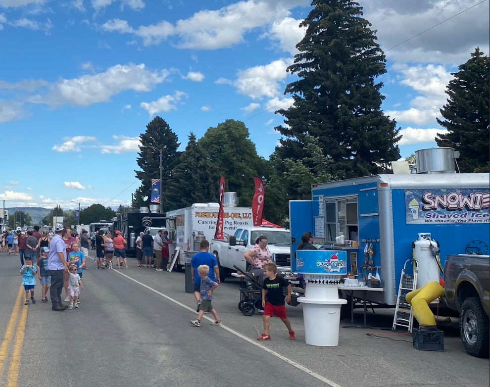<p>A look down Main Street during East Helena's Food Truck Festival (Harley Robertson/The Monitor). 